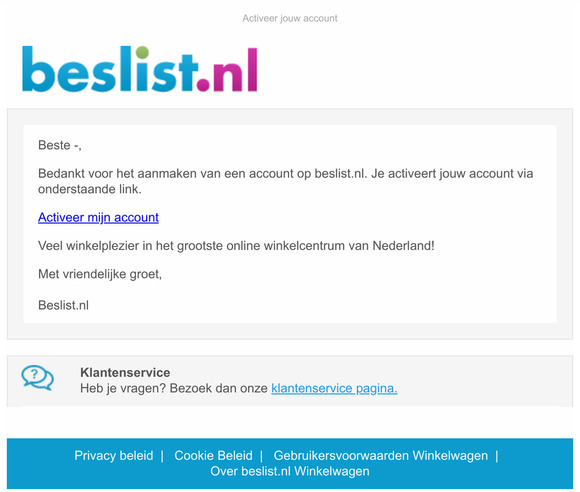 Activeer jouw account