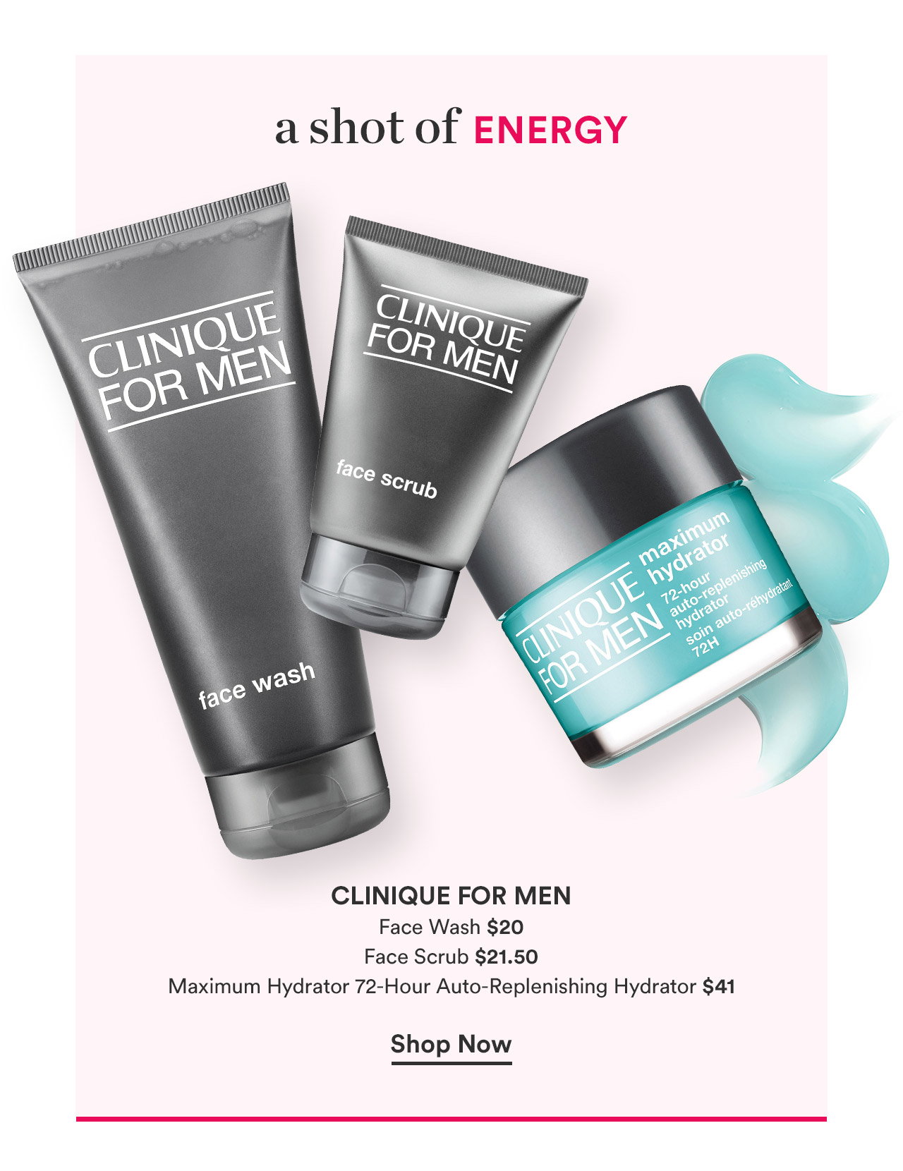 A shot of energy | Clinique for Men