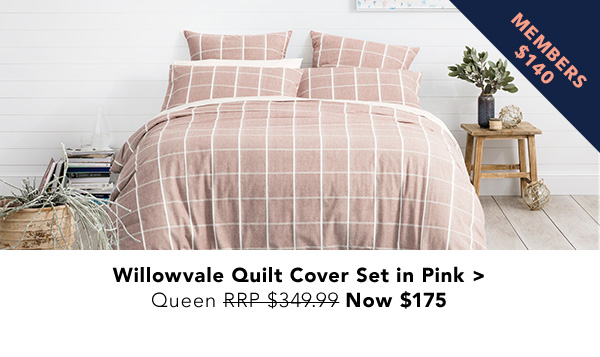 sheridan willowvale quilt cover set