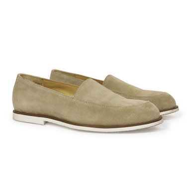 Beige Suede Loafers