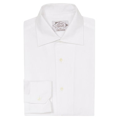 White Cotton One-Piece Collar Sport Shirt