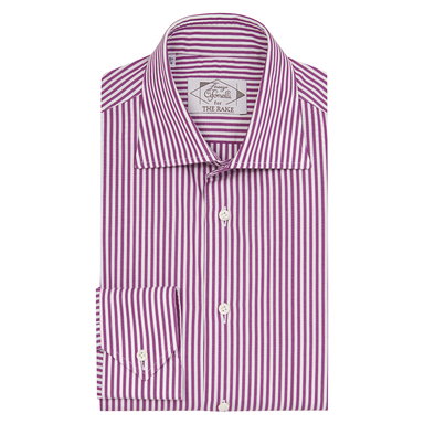 Pink Cotton Raspberry Striped Shirt