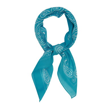 Turquoise Cotton Paisley Scarf