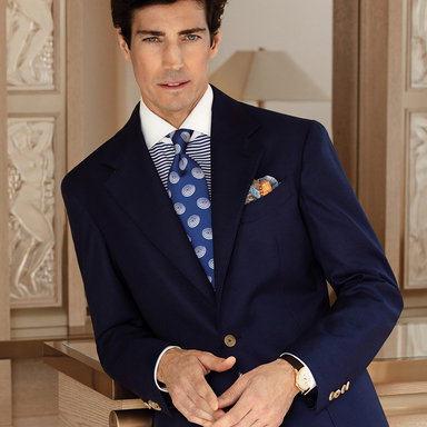 Navy Loro Piana Wool Sport Jacket