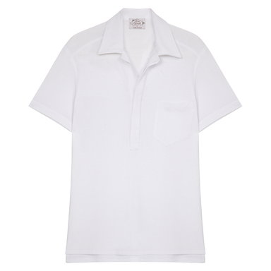 White Cotton Polo Shirt
