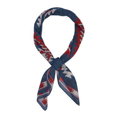 Blue and Red Indian Cotton Scarf