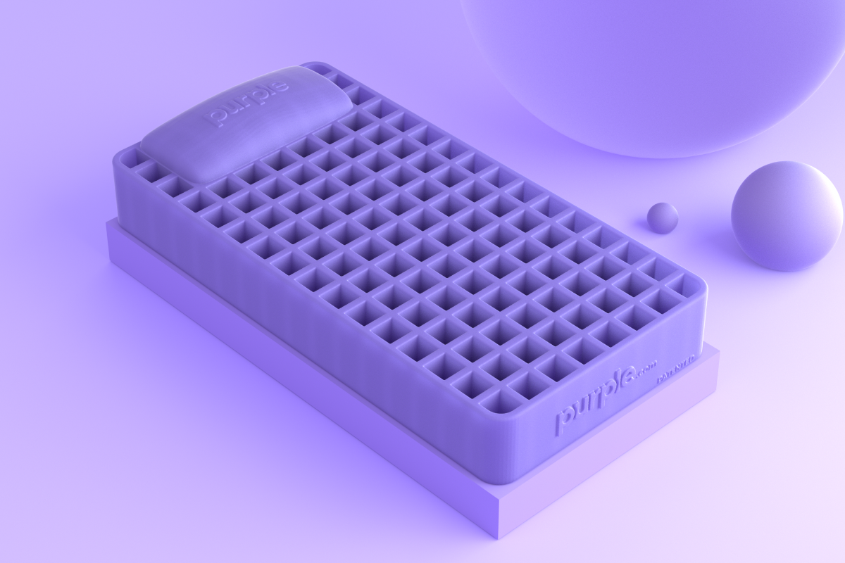 purple mattress squishy toy