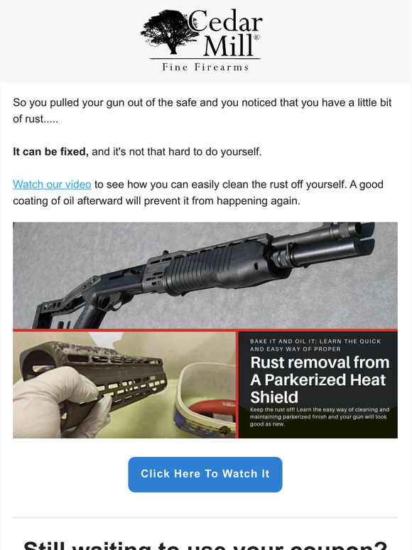 Cedar Mill Firearms Do You Have Rust On You Firearm Milled