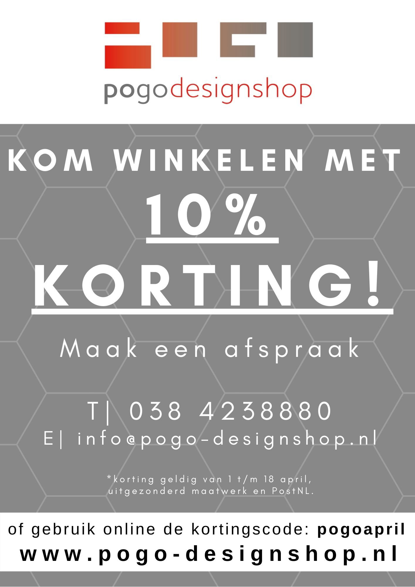 Pogo Design NL: 10% in April Milled