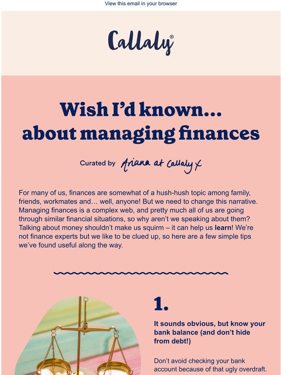 Wish Id known about managing finances