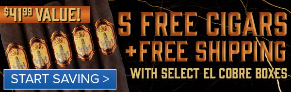 5 Free Cigars + Free Shipping w/ El Cobre by Oliva