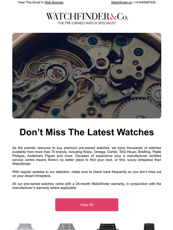 Watchfinder Switzerland Dont Miss The Latest Watches Milled