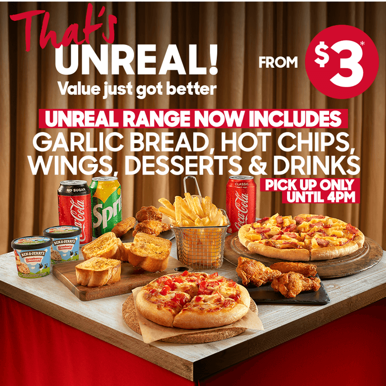 Pizza Hut IT'S EASTER WEEKEND!! Get 3 Large Pizzas + 3 Sides from 33.