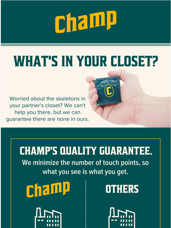 Hey Champ, What's In Your Closet?