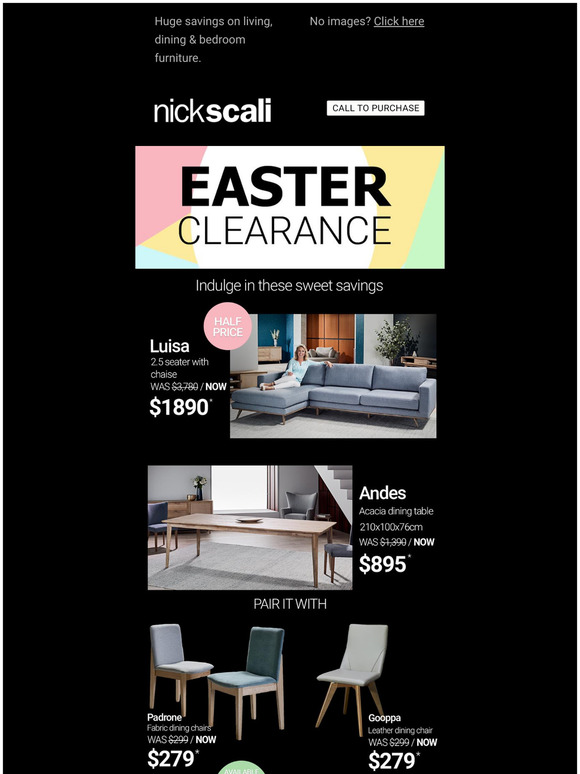 Nick Scali Online Easter Clearance On Now Milled