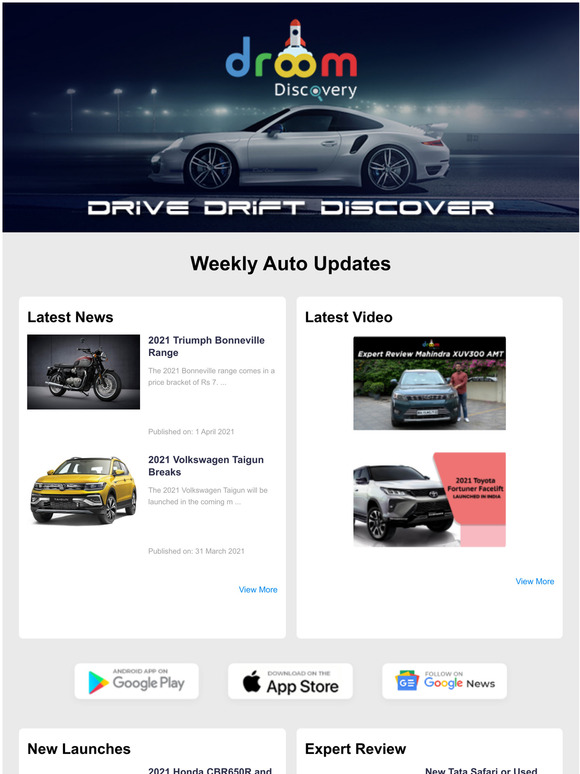 Droom - Catch all the latest news from the world of Automobile