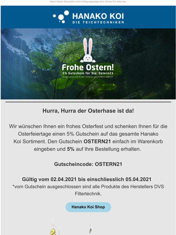 Ostern bei Hanako Koi  5% Rabatt