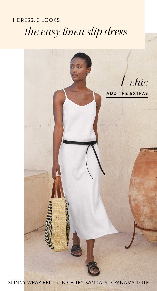 garnet hill easy linen slip dress How to Wear Linen All Summer Long