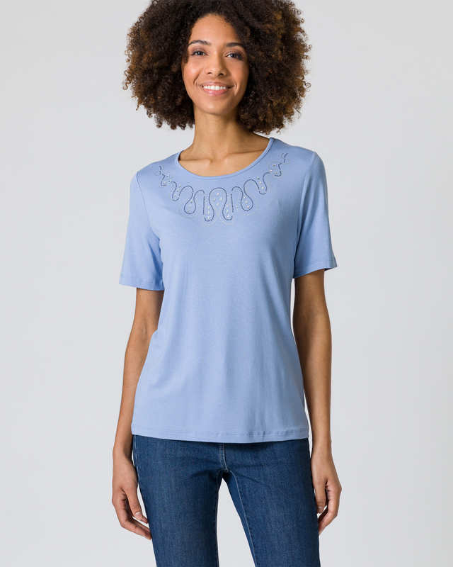 Shirt mit Strassverzierung