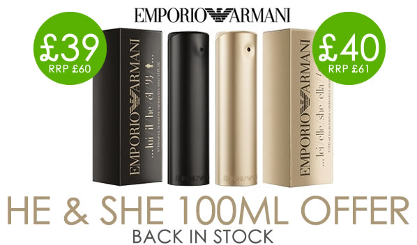 armani she 100ml offers
