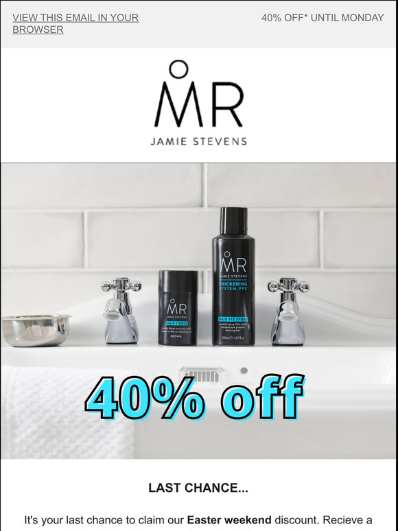 LAST CHANCE - 40% off*
