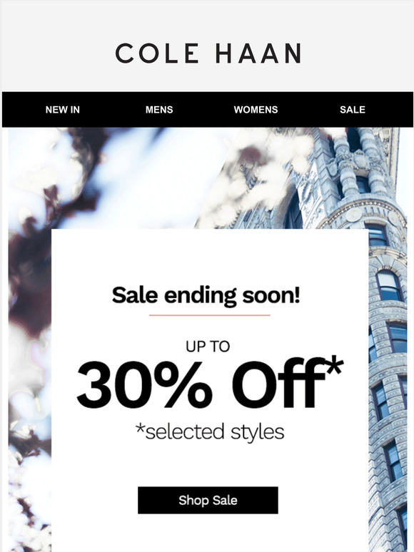 cole haan 30 off sale