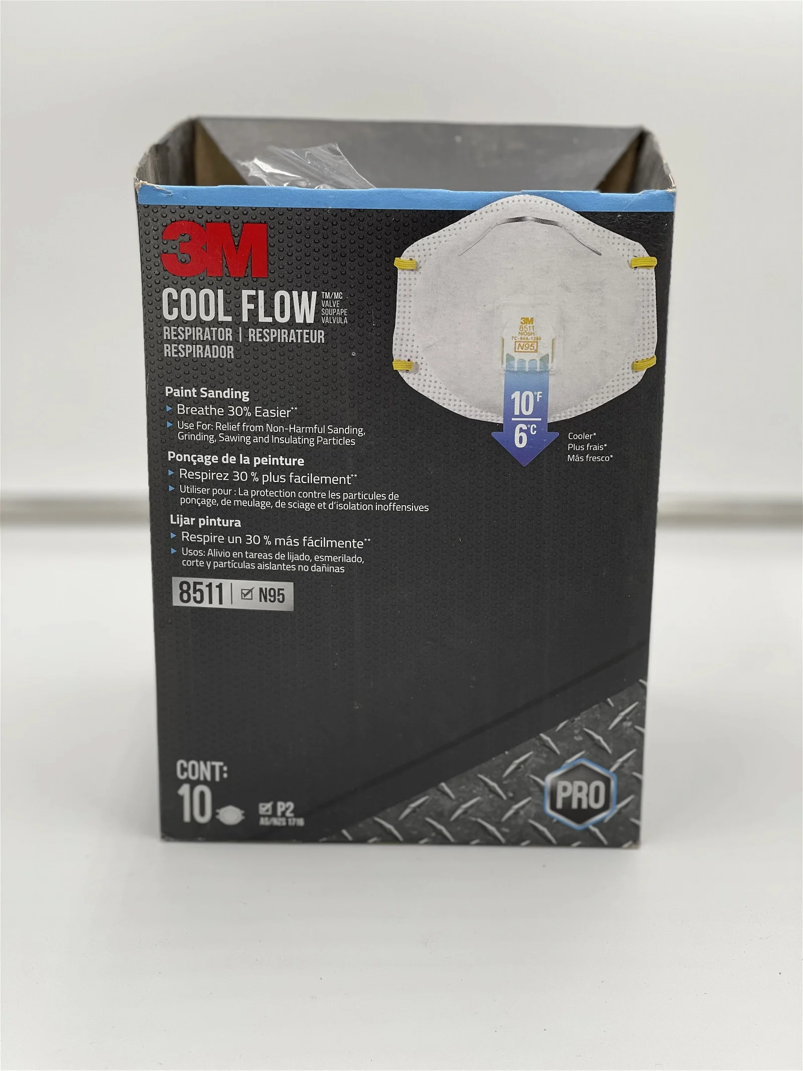 3M Cool Flow N95 Respirator Masks (10 per Box)