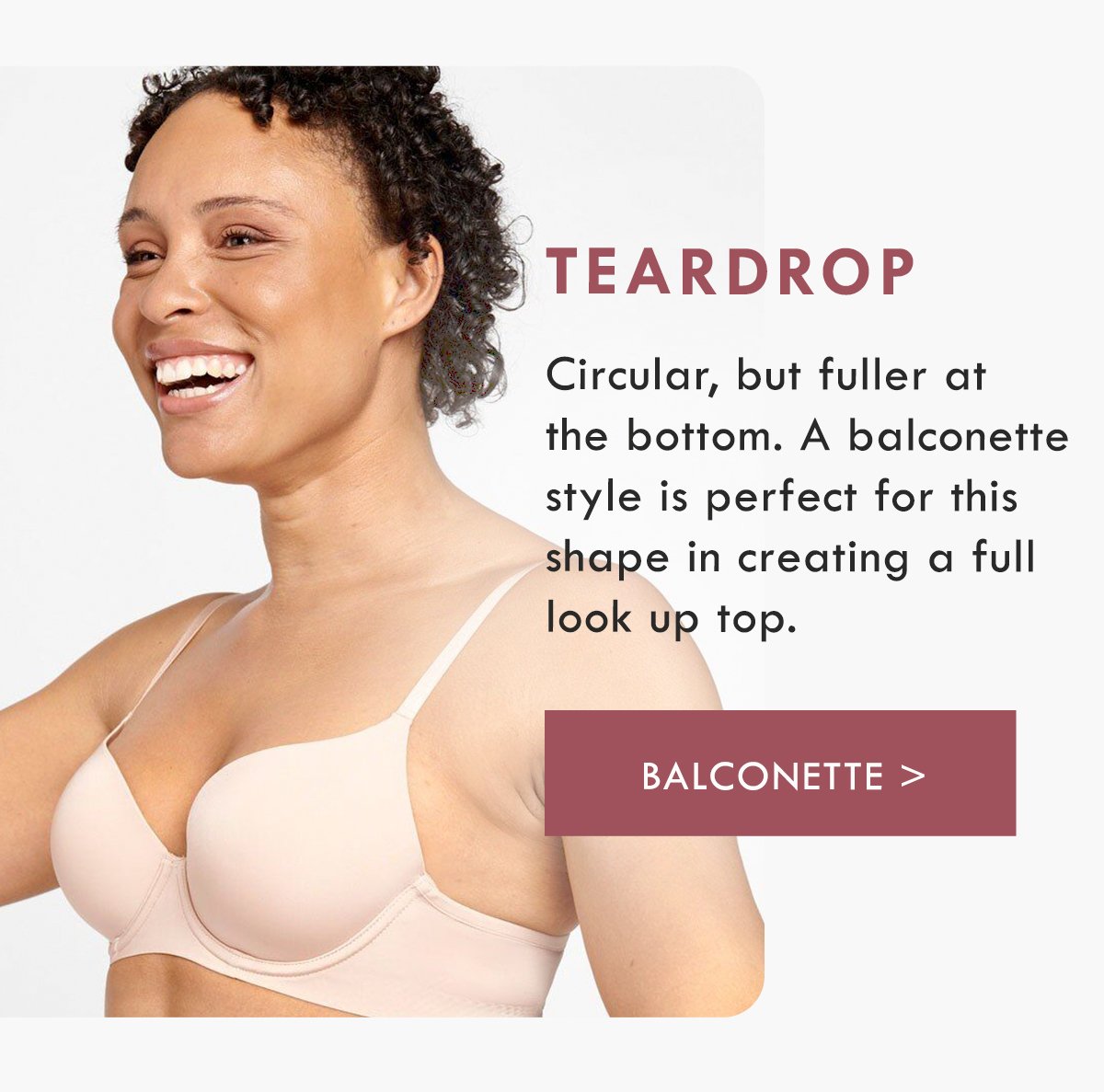 Berlei: Bra chat: Why your breast shape matters.