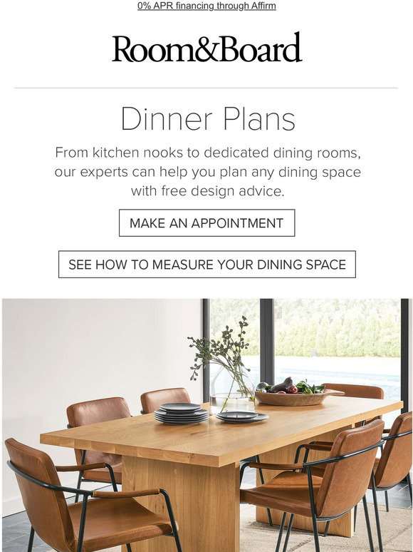 Room & Board: Plan your dining space with free design help | Milled