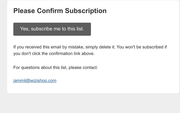 Please Confirm Subscription