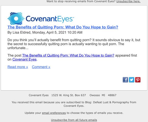 Benefits - Covenant Eyes: The Benefits of Quitting Porn: What Do You Hope to Gain? |  Milled