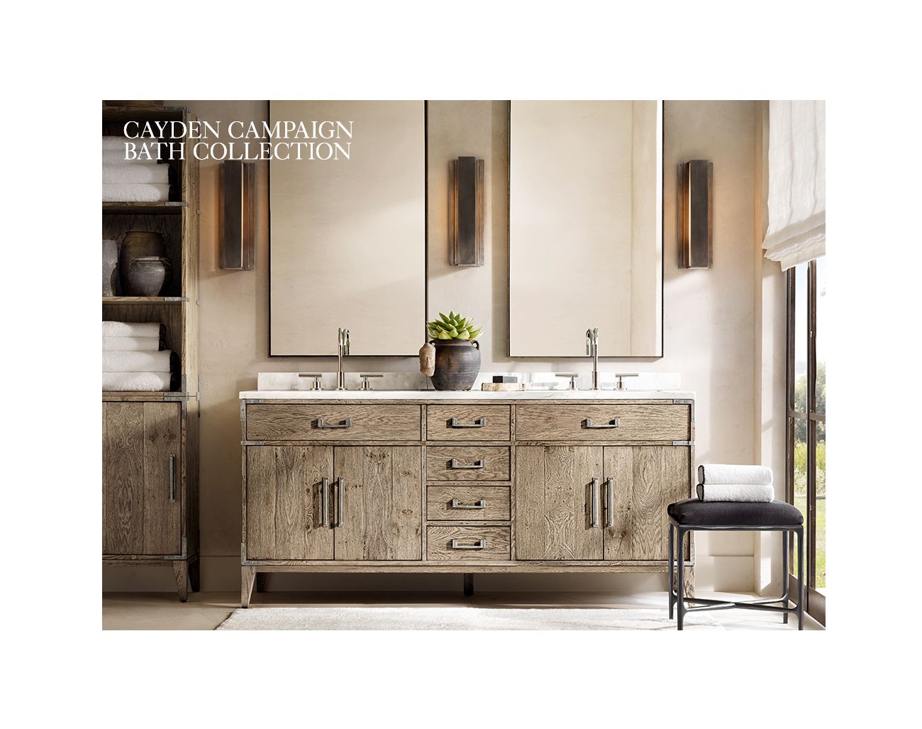 Restoration Hardware The Cayden Campaign Collection in Solid Oak Milled