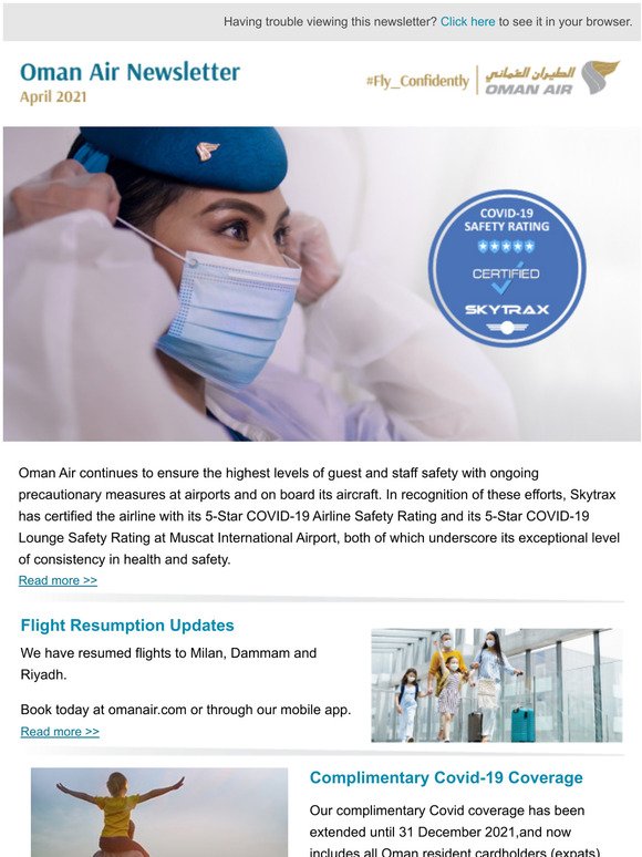 Oman Air Newsletter April 2021