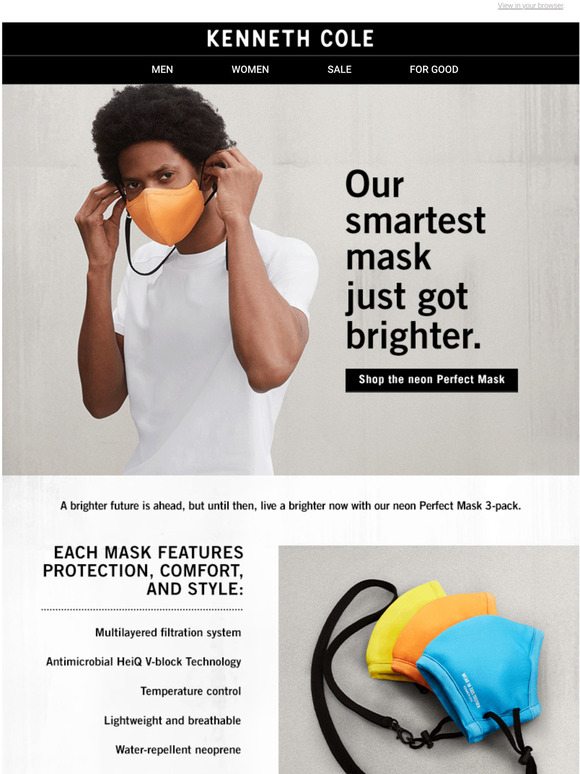 Kenneth Cole: Now in Neon: the Perfect Mask | Milled