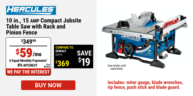 hercules table saw coupon harbor freight