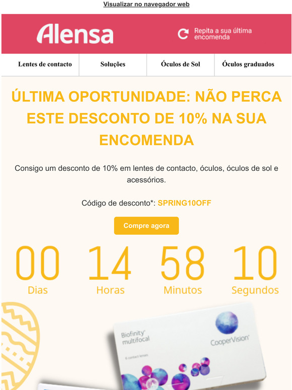 ltima oportunidade: 10% de desconto na sua compra.