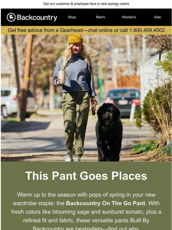 Backcountry On The Go Pant 