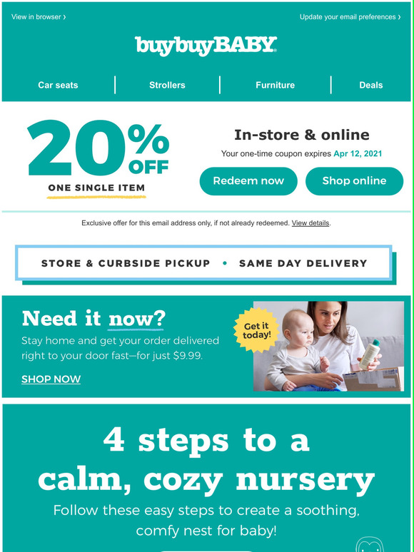 buybuy BABY Howto set up yournursery + we've activated your 20