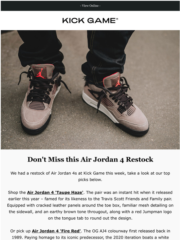 jordan 4 taupe haze restock