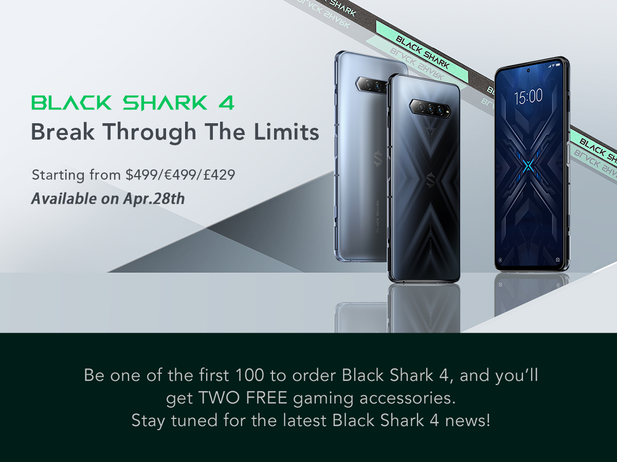 Be one of the first 100 to order Black Shark 4 and get TWO FREE gaming accessories!