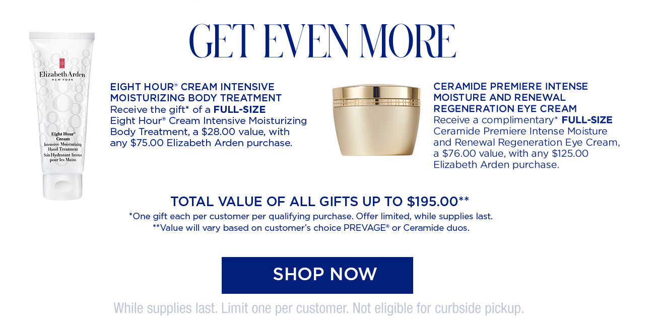 Boscov's Elizabeth Arden Free Gift with Purchase! Milled