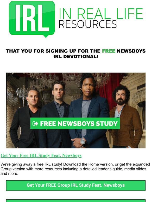 Welcome To IRL - Here's Your Free Study