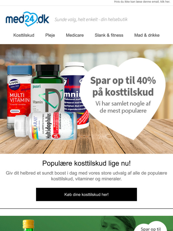 Populre kosttilskud lige nu | Op til -40%