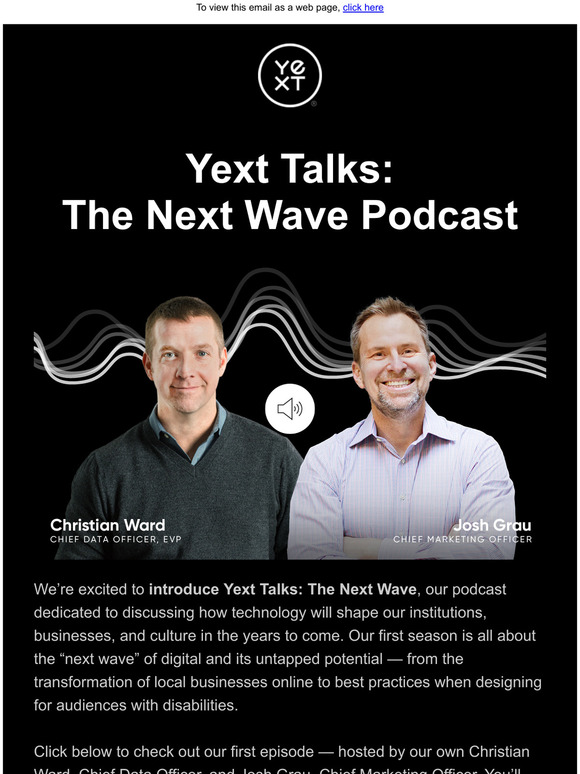 Something new introducing Yext Talks: The Podcast