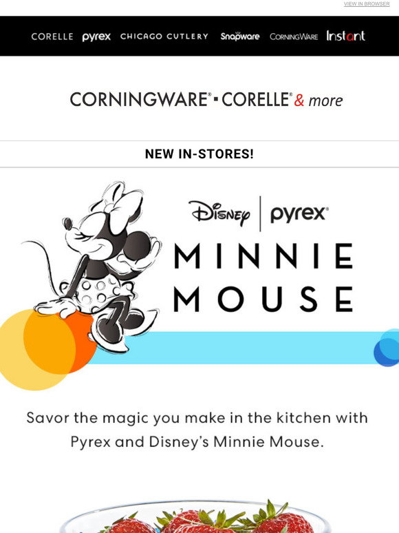 Corningware Corelle &amp; More Outlets: NOW IN STORES: Disneys Minnie Mouse ...