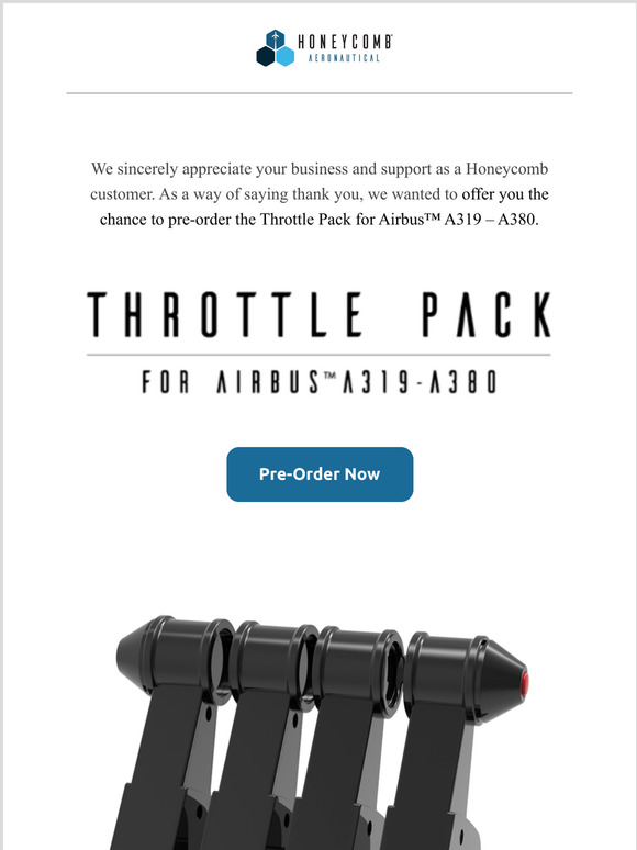 Pre-order the Throttle Pack for Airbus A319  A380