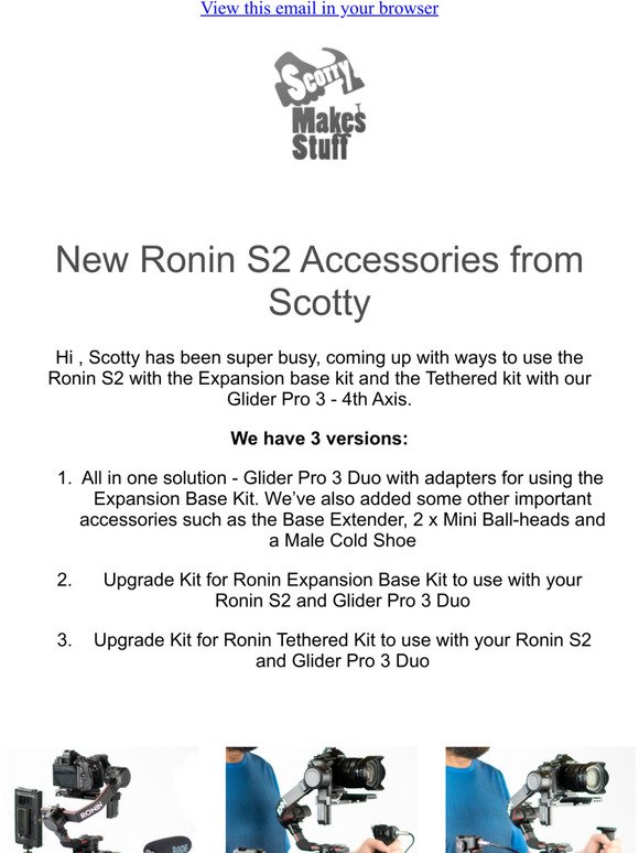 New Ronin S2 Accessories Launch and more New Products- Take your Ronin S2 to the next level with our tethered options.