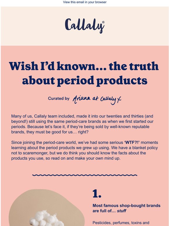 Wish I'd Known... the truth about period products