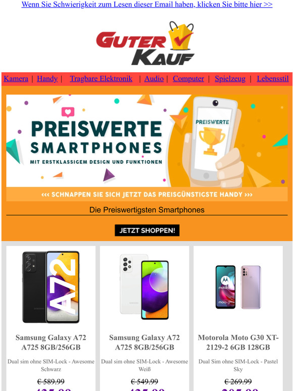 Die Preiswertigsten Smartphones!