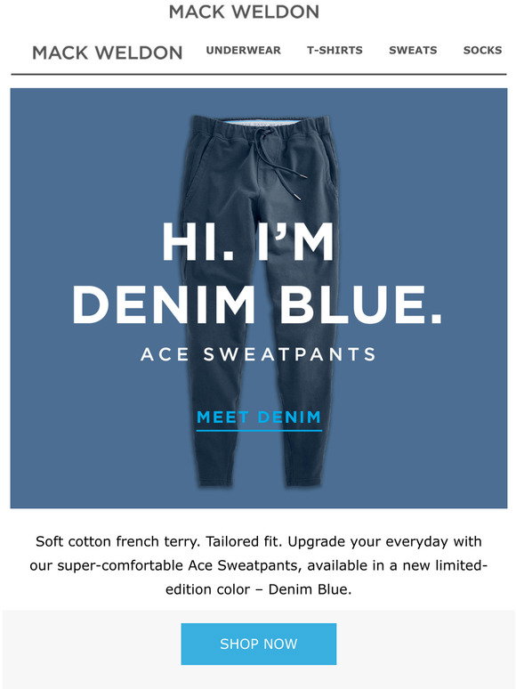 Mack Weldon: New Ace Sweatpants color 
